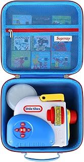 Hard Carrying Case for Little Tikes Story Dream Machine Starter Set, Toys Storage Holder With Zipper Mesh Pocket, Fits Many Story Collections, Storytime/Golden Books, Blue