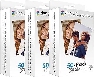 Zink 5,1 x 7,6 cm Instant Photo Paper (150 Pack) Compatible with Polaroid Snap, Snap Touch, Zip and Mint Cameras and Printers