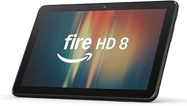 Amazon Fire HD 8 tablet (newest gen), 8" HD Display, 3 GB memory, 32 GB, designed for portable entertainment, Black, (2024 release) – with ads
