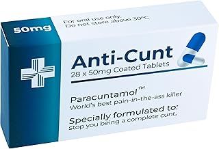 Funny Joke Pill Box Prank Gag Gifts for Men Funny Valentines Gifts for Him Secret Santa Novelty Stocking Filler Birthday Gifts for Women Rude Silly Presents for Boyfriend Dad (Anti-C*nt)