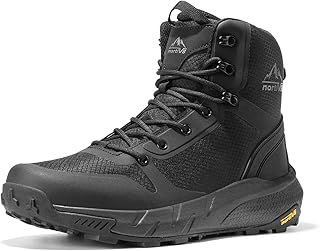 NORTIV 8 Men's Mid Military Tactical Boot Comfortable Lightweight Boots for Work All Day Side Zipper Motorcycle Combat Boots