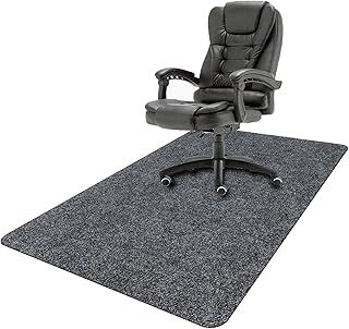 HengLiSam Chair Mat, Chair Rolling Mat, Office Chair Mat for Hardwood Computer Desk Floor Mat Desk Chair Protector carpet, 35 x 47 inches, Upgraded Version Professional Protector Mat (Grey)