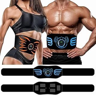 Abs Muscle Stimulator -- EMS Smart Fitness Body Muscle Training Stimulator -- Abs Stimulator Full Body Trainer -- 8 Modes & 19 Intensities--EMS Abdominal Toner for Men and Women
