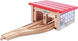 Eichhorn Rail 100006502 Locomotive Shed, 6 Pieces, FSC Certified Beech Wood, Can Be Installed with Other Rail Systems