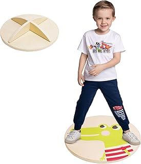 Wooden Balance Board Kids With Crossed Base Balance Kids Rocking Seesaw Balance Board Sensory Training Rocking Board Balance Training Equipment Indoor Outdoor