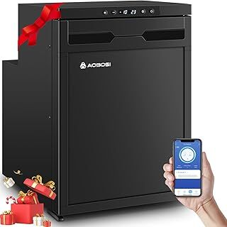 AAOBOSI 45L Campervan Fridge, Camping Refrigerator with APP Control, 12V Fridge Freezer for Campervan, Car, Truck, Boat, Motorhome, Travel
