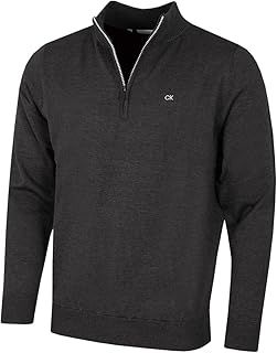 Calvin Klein Mens 2025 Campus 1/2 Zip All Season Easy Care Sweater
