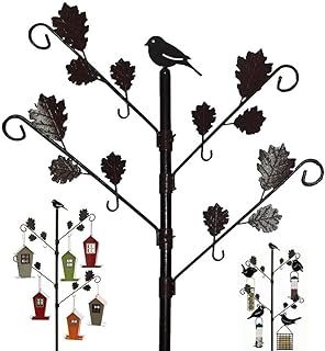 8 Hook Bird Feeder Station, Metal Stand, Small Bird Feeder, Garden Decoration