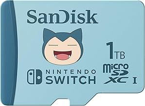 SanDisk 1TB Pokemon Snorlax microSD card for Nintendo Switch, up to 100MB/s read speed, up to 90MB/s write speed, 4K UHD, V30, U3
