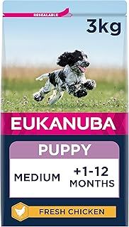 Eukanuba Complete Dry Dog Food for Puppy Medium Breeds with Fresh Chicken 3 kg