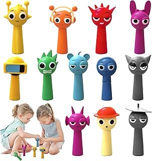 12Pcs Sprunki Figures Sprunki Toy, Colorful Toy Figures Action Anime Model Statue Collectible Sprunki Birthday Decorations Gifts for Girls and Boys/Game Fans (Style 1)