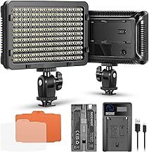 Neewer Dimmable 176 LED Video Light 5600K on Camera Light Panel Compatible with Canon Nikon Pentax Panasonic Sony and Other Digital SLR Cameras for Photography