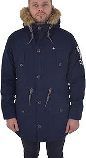 Lambretta Mens Carnaby Scooter Hooded Classic Mod Ska Badge Parka, Green, L