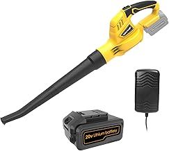 Cordless Leaf Blower 20V Powerful Electric Garden Blower with 3.0Ah Battery & Charger for Leaf/Snow/Dust Blowing