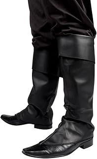Boland 81996 Pirate Musketeer Synthetic Leather Boot Tops Black
