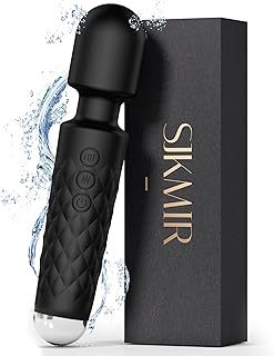 Vibrator, Wand Vibrator Strong Vibrator Wand SJKMIR with 20 Vibration Modes & 8 Speeds, Wands for Adults & Female Vibrator & Wand Massager for Women Quiet Wired (Black)