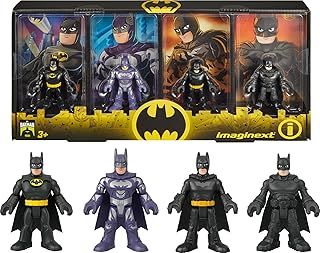 Fisher-Price Imaginext DC Super Friends Batman Toys 85th Anniversary Commemorative Set with Movie Styling for Fans Ages 3+ Years