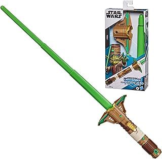 Star Wars Lightsaber Forge Yoda Extendable Green Lightsaber Customizable Roleplay Toy, Ages 4 and Up