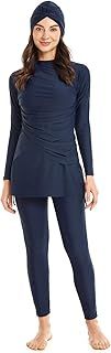 seafanny Womens' 3 Pieces Muslim Swimwear Full Cover Hijab Burkini Modest Swimsuit