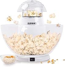 Duronic Popcorn Machine POP50 WE Popcorn Maker Machine, Healthy Hot Air Pop Corn Popper Home Snacks for Movie Nights Parties Events Picnics - White