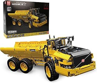Mould King 17010 Technik Dumper Building Blocks, 1888+ Parts Articulated Truck Clamping Blocks, 6 x 6 Car Transporter App Remote Controlled Construction Vehicle with Motor (Original Packaging)