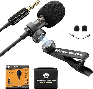 Professional Grade 3.5mm Lavalier Lapel Microphone - Perfect for ASMR Recording Video with iPhone Phone or Camera - Tiny Shirt Microphone with Easy Clip On System