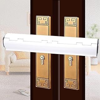 Patio Door Security Lock, Aluminum Alloy French Door Security Lock, Patio Door Lock for French Double Doors Conservatory Doors (White)