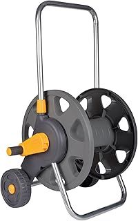 HOZELOCK - Cart Reel 60 m without Equipment : Max Capacity 60m, Reinforced Axis, Freestanding, Stable and Easy to Use, Integrated Handle, Supplied with 2 Fittings [2398R0000]