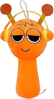 Sprunki Plush Toys for Kids, Incredibox Sprunki Merch Plushies Animal Doll, Cute Soft Stuffed Sprunki Figures Game for Gift Party Decoration (Orange)