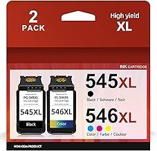 545 546 Ink Cartridges, PG-545 CL-546 Ink Cartridges Replacement for Canon Printer Ink 545 546 for Canon TS3355 MX495 TR4550 TR4551 TS3350 TS3120 MG2400 MG2500 MG2555 MG2555s MG3050