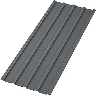 BIRCHTREE 24x Roof Sheets Corrugated Garage Shed Side Panels Metal Roofing Covers Carport Greenhouse 1080mm x 426mm RSS02 Grey