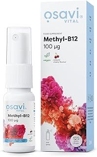 Osavi Methyl–B12, 100 µg – 25 ml Oral Spray | Cherry Flavor | Supports Nervous System & Immune Function | Vitamin B12 for Energy Metabolism | Reduces Fatigue & Supports Red Blood Cell Formation
