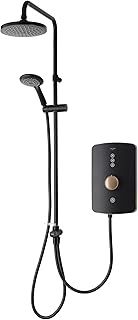 Triton Showers REAMDU99 Amala Metallic DuElec | Shower Electric | 9.5KW | Black Shower I Brushed Copper I Electrical Showers | with Showerhead and Anti Twist Hose | Rainfall Shower Head