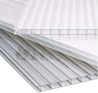 The Fellie 4mm Polycarbonate Greenhouse Sheets 14pcs Poly Plastic Roof Panel for Outdoor Canopy Carport Cold Frame Replacement Shed Panel, 61 x 122cm-Clear