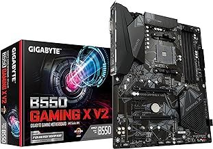 Gigabyte B550 Gaming X V2 Motherboard - Supports AMD Ryzen 5000 Series AM4 CPUs, 10+3 Phases Digital Twin Power Design, up to 4733MHz DDR4 (OC), 2xPCIe 3.0 M.2, GbE LAN, USB 3.2 Gen1