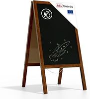 Pavement Sign with Varnished Wooden Frame 118x61cm, Sidewalk Advertising Board Chalkboard