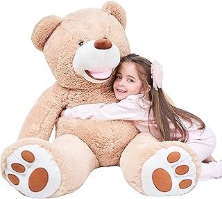 IKASA Giant Teddy Bear Plush Toy Stuffed Animals (Brown, 100cm)