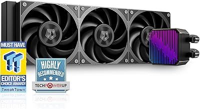 ID-COOLING DX360 MAX Liquid CPU Cooler 360mm ARGB AIO Cooler, 38mm Thick Radiator, 3x120mm High-efficient Fans Zero RPM Support, Intel LGA1851/1700/1200/115X & AMD AM5/AM4, TDP 350W