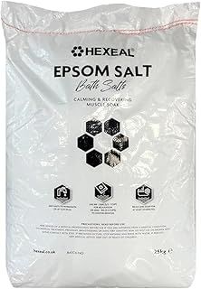Hexeal Epsom Salt 25kg – 25kg Bag of Food Grade Magnesium Sulphate for Bathing, Gardening & Household Use – Suitable for Personal Care, Soil Enrichment, and More
