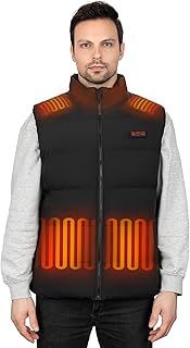 cinlinso Heated Vest for Men and Women, Electric Heated Body Warmer, Heated Jacket with 3 Heating Levels, Winter Thermal Gilet (Battery not Included)