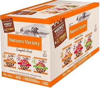 Nature's Variety Complete Freezed Dried Food (Beef, Chicken and Lamb), Mini (1-10Kg) Adult - Weekly Format 7 x 120 g