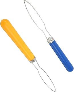 DHinkyoung 2 Pcs Button Hooks One Hand Buttons Aids Bright Dressing Aid Device Tool Button Assist Devices with Comfort Grip Handle for Arthritis, Independent Living(Random Colors)