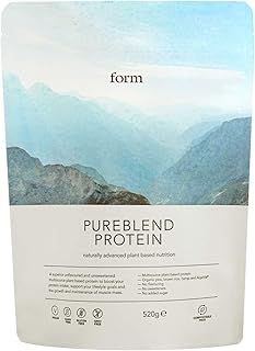 Form Pureblend Protein - Unflavoured and Unsweetened Vegan Protein Powder - 15g of Plant Based Protein per Serving. Perfect for Your Smoothies, Cooking and Baking.