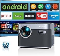 【Built-In Netflix & Auto Focus/Keystone】Projector 4K Support, 30000 Lumens Smart Projector with WiFi 6 Bluetooth, 50% Zoom 300" Display 1080P Movie Projectors for Home Cinema/Bedroom/Party/Camping