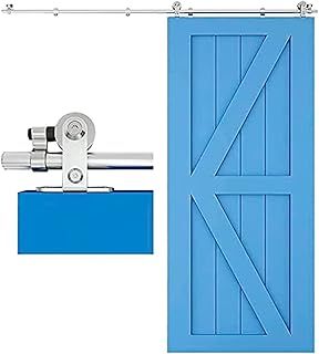 152CM/5FT Stainless Steel Sliding Barn Door Hardware Kit Track Roller Closet Accessory for Single Door T Shape