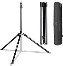 K&F Concept Aluminum Heavy Duty Stand 7.5Ft/2.3m/90.55" Adjustable Lighting Tripod Stand for Reflectors, Softboxes, Photo Studio Speedlight, Max Load 8.8lbs/4KG