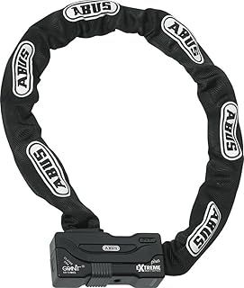 ABUS lock and chain combination Granit Extreme Plus 59 - motorbike lock made of 12 mm hexagonal chain - security level 20 - 170 cm chain length