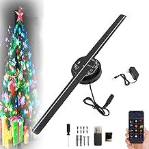 3D Hologram LED Fan Projector, 3D Hologram Fan, 3D Hologram Projector, 3D Holographic Projector Advertising Display with 224 LED Light Beads for Shop, Bar, Christmas