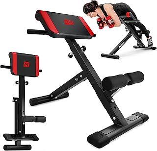 Hop-Sport Hyperextension Roman Chair HS-1016 – Foldable Back Extension and Abdominal Trainer for Home Gym, Adjustable Hyper Back Bench for Core, Lower Back, and Glute Workouts – Max Load 120 kg