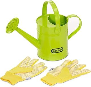 Little Tikes Growing Garden Watering Can & Gloves - Lightweight & Durable - Outdoor Fun for Toddlers - Educational & Active Play - Ages 3+ Years,30 x 13 x 21 cm